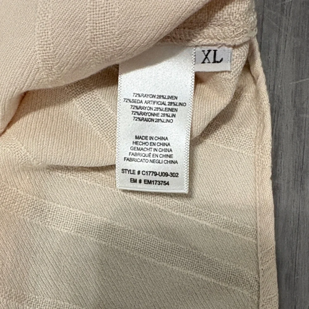 Cloth & Stone Light Beige Blouse New with Tags Size XL - Picture 7 of 9